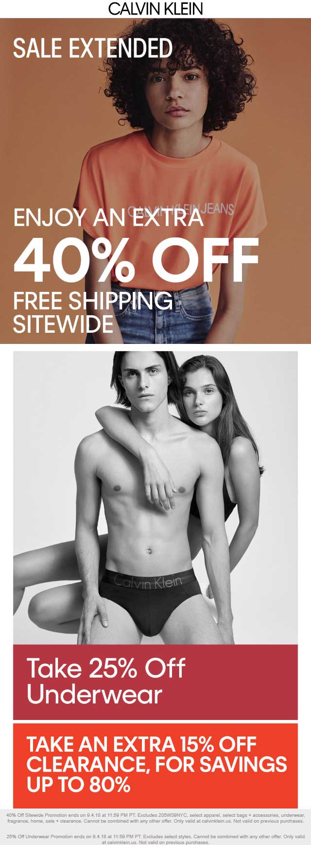 Calvin Klein Coupon April 2024 Extra 40% off today + free ship online at Calvin Klein