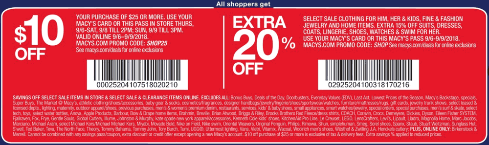 Macys Coupon April 2024 $10 off $25 today at Macys, or online via promo code SHOP25