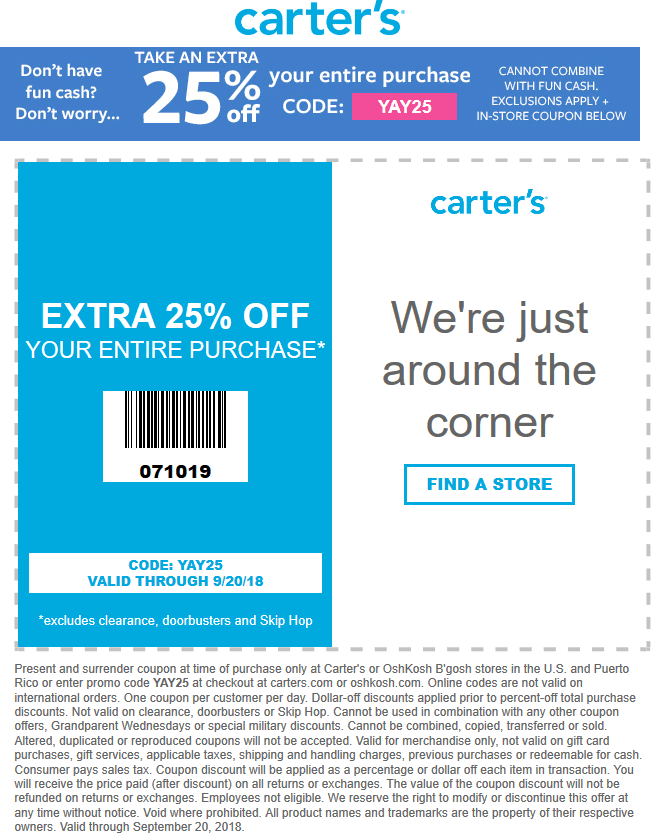 Carters May 2021 Coupons and Promo Codes 🛒