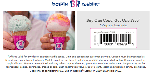 Baskin Robbins coupons & promo code for [September 2022]
