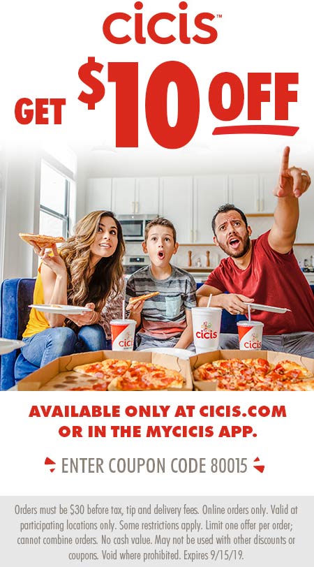 CiCis Pizza coupons & promo code for [May 2022]