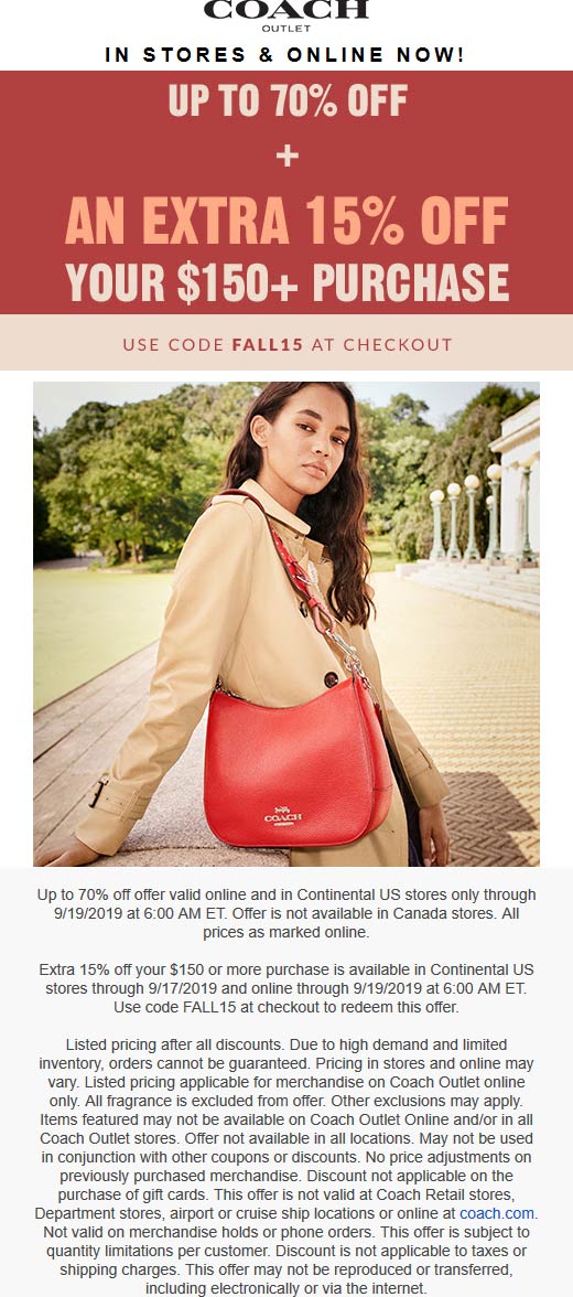 Coach Outlet coupons & promo code for [May 2022]