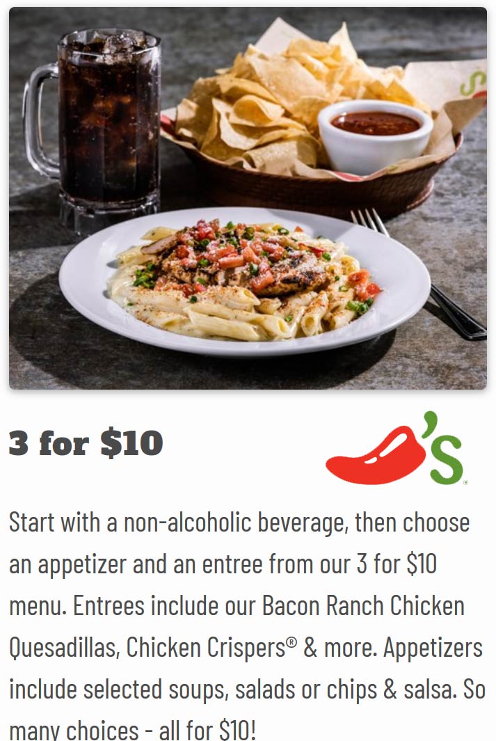 Chilis coupons & promo code for [February 2023]
