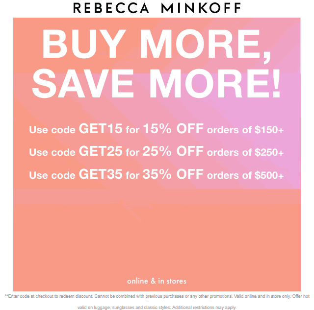 Rebecca Minkoff coupons & promo code for [May 2022]