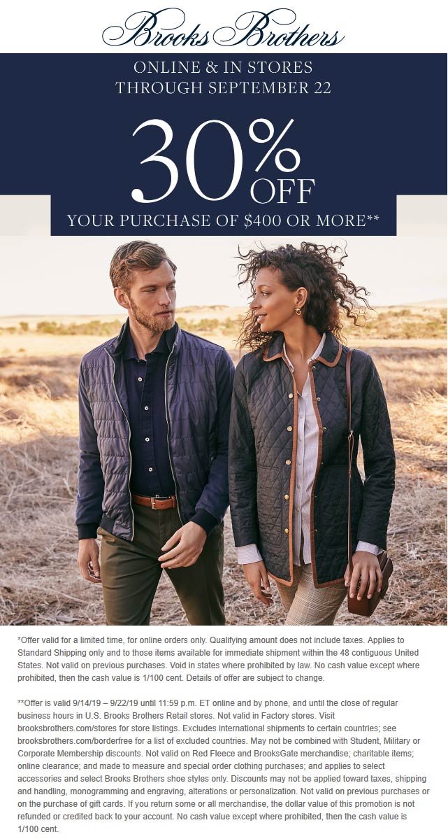 Brooks Brothers coupons & promo code for [October 2022]