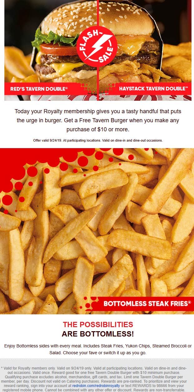 Red Robin coupons & promo code for [September 2022]