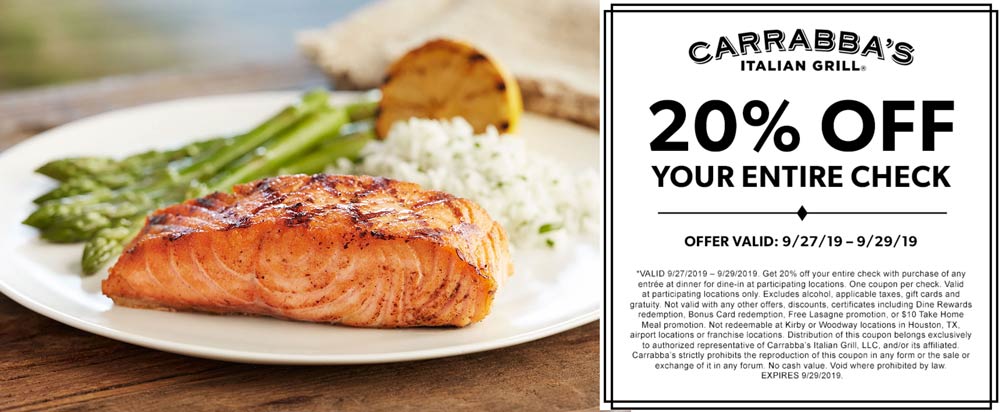 Carrabbas coupons & promo code for [May 2022]