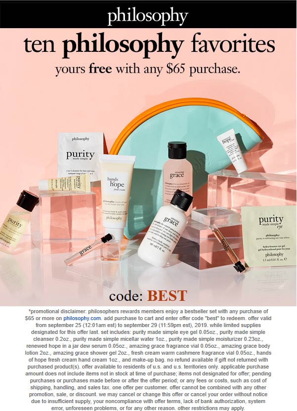 Philosophy coupons & promo code for [May 2022]