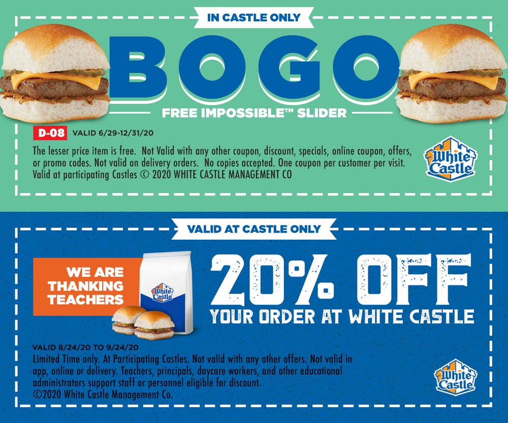 Printable White Castle Coupons Printable White Castle Coupons