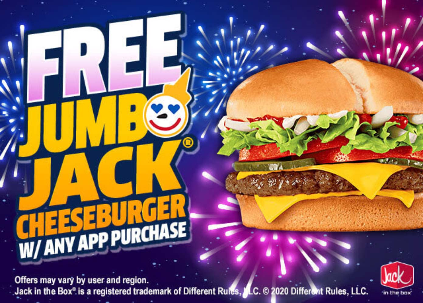 Jack in the Box restaurants Coupon  Free jumbo jack cheeseburger today at Jack in the Box via app #jackinthebox 