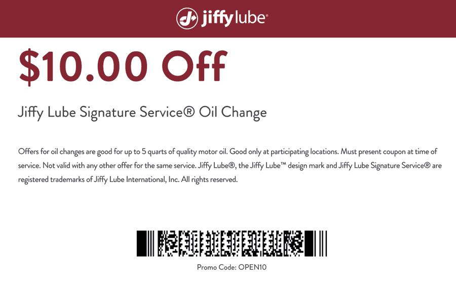 [January, 2021] 10 off signature oil change at Jiffy Lube jiffylube coupon & promo code The