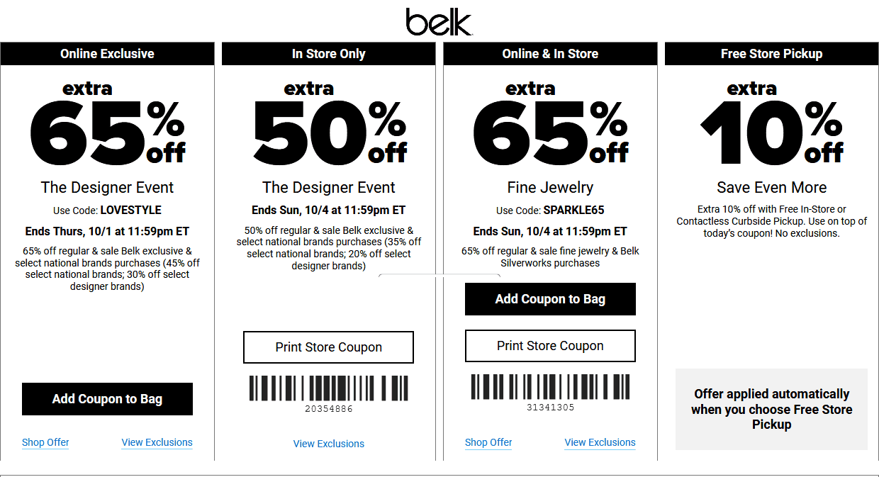 Belk stores Coupon  Extra 50% off & more at Belk, or online via promo code LOVESTYLE #belk 