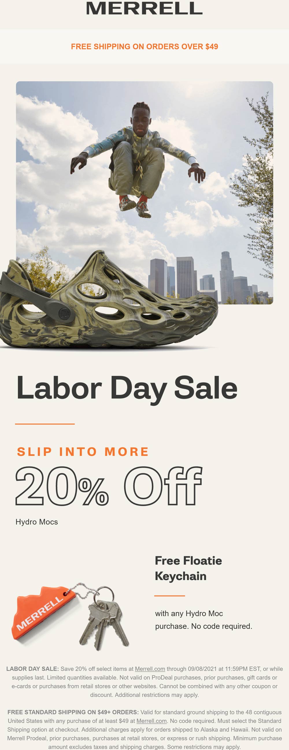 Merrell stores Coupon  20% off hydro mocs + free floaty keychain at Merrell #merrell 