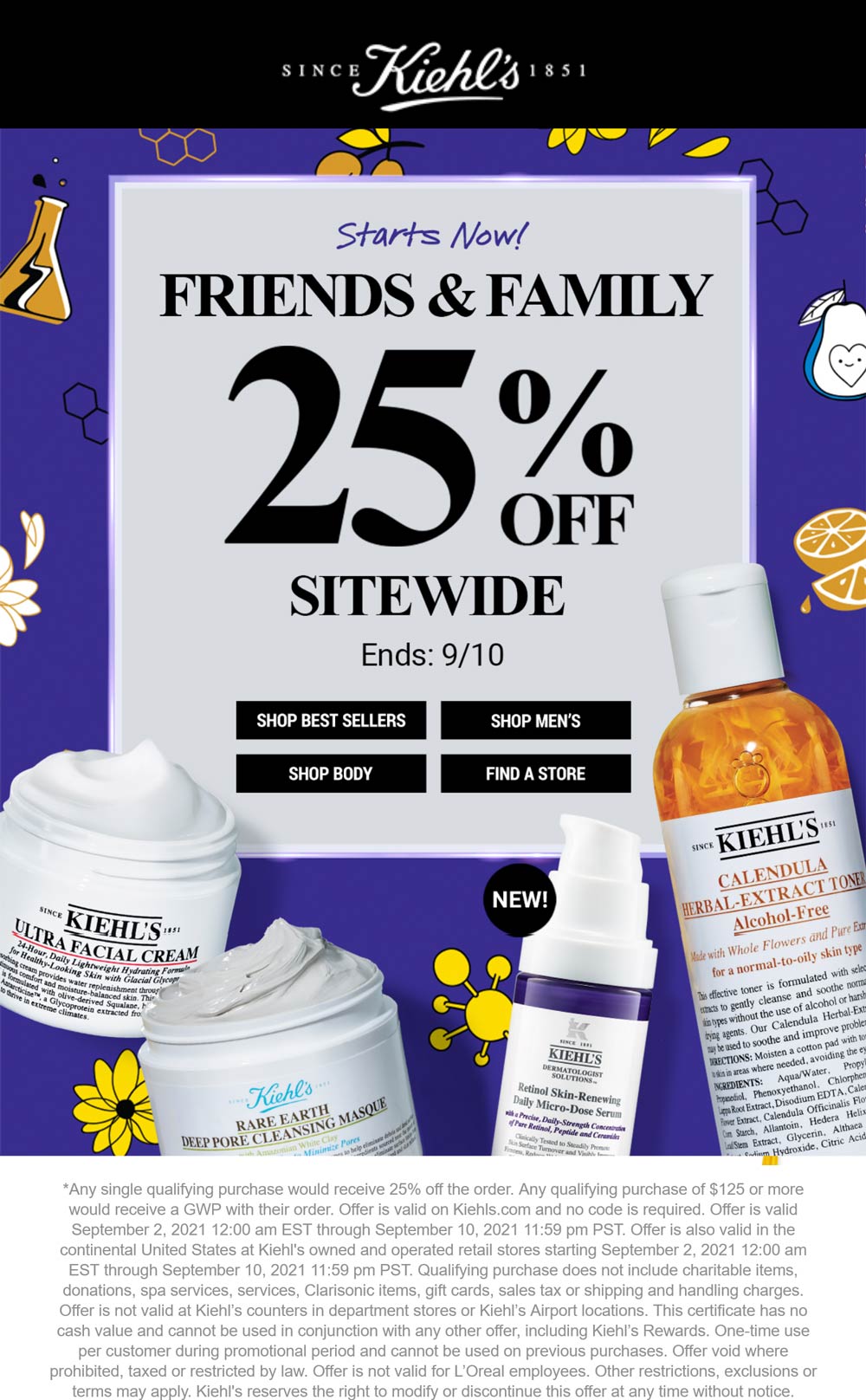 Kiehls stores Coupon  25% off at Kiehls #kiehls 