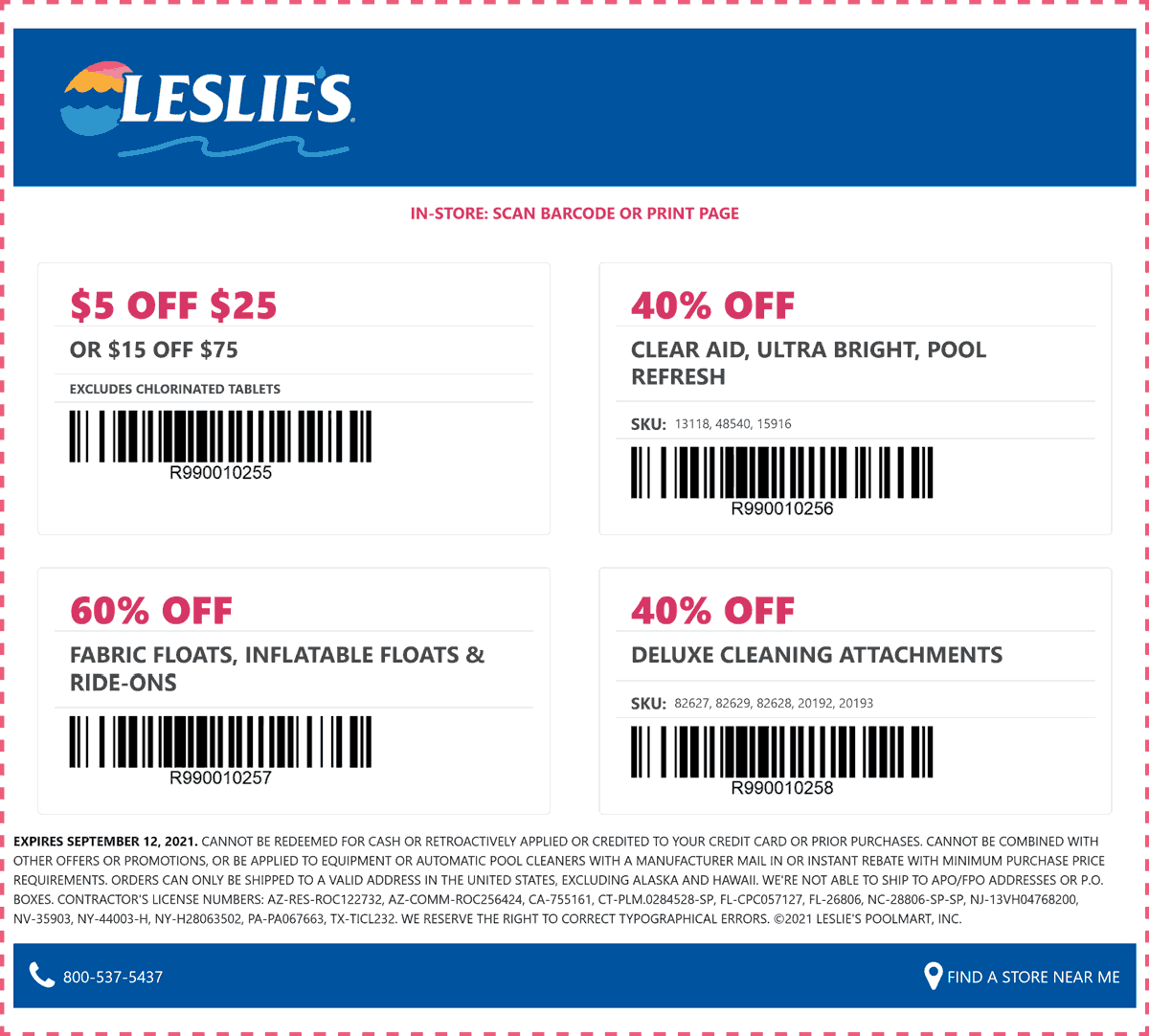 Leslies coupons & promo code for [November 2022]