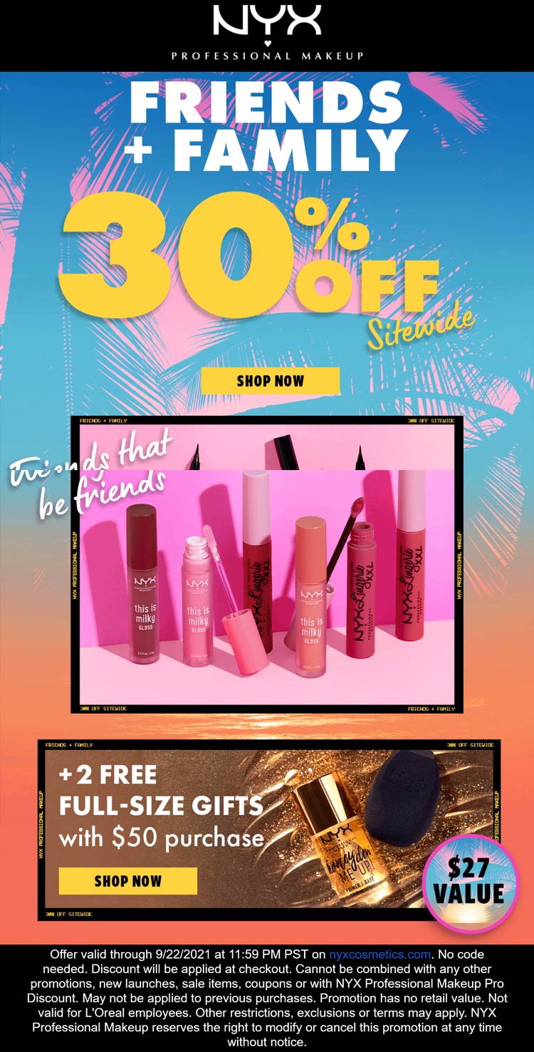 NYX coupons & promo code for [November 2022]
