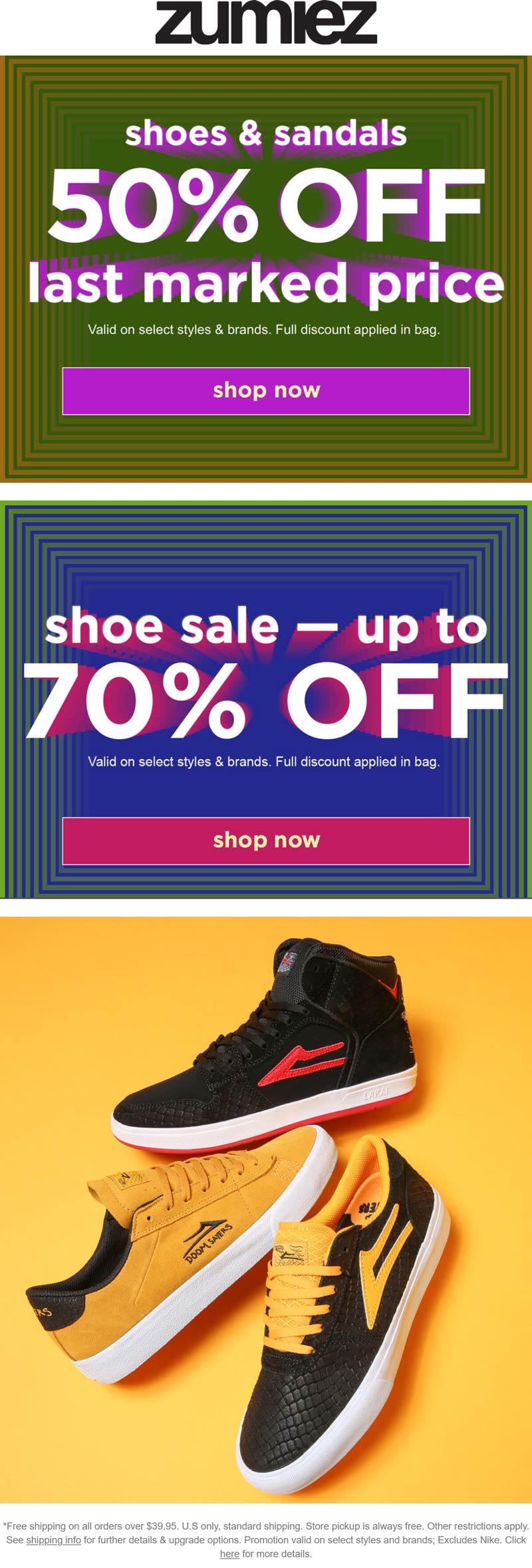 Extra 50 off sale shoes & sandals at Zumiez zumiez The Coupons App®