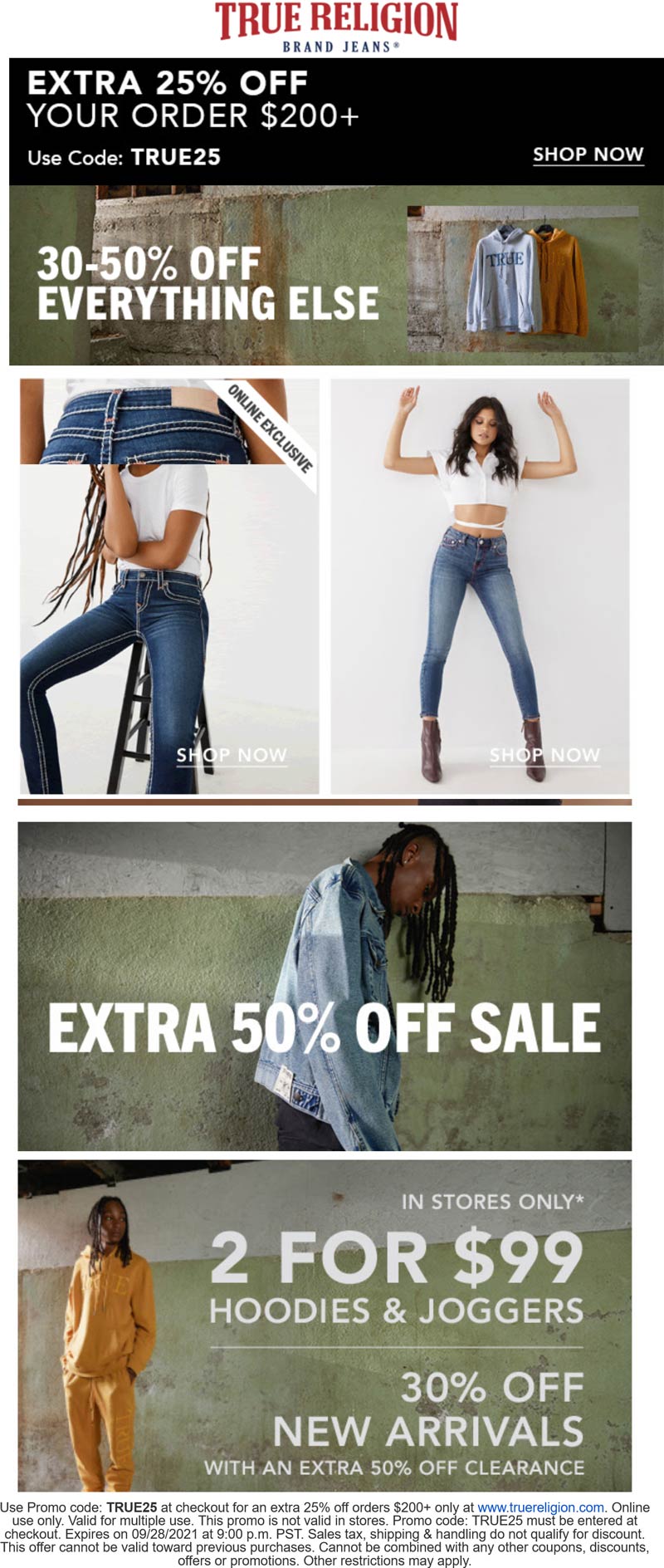 True Religion coupons & promo code for [July 2024]