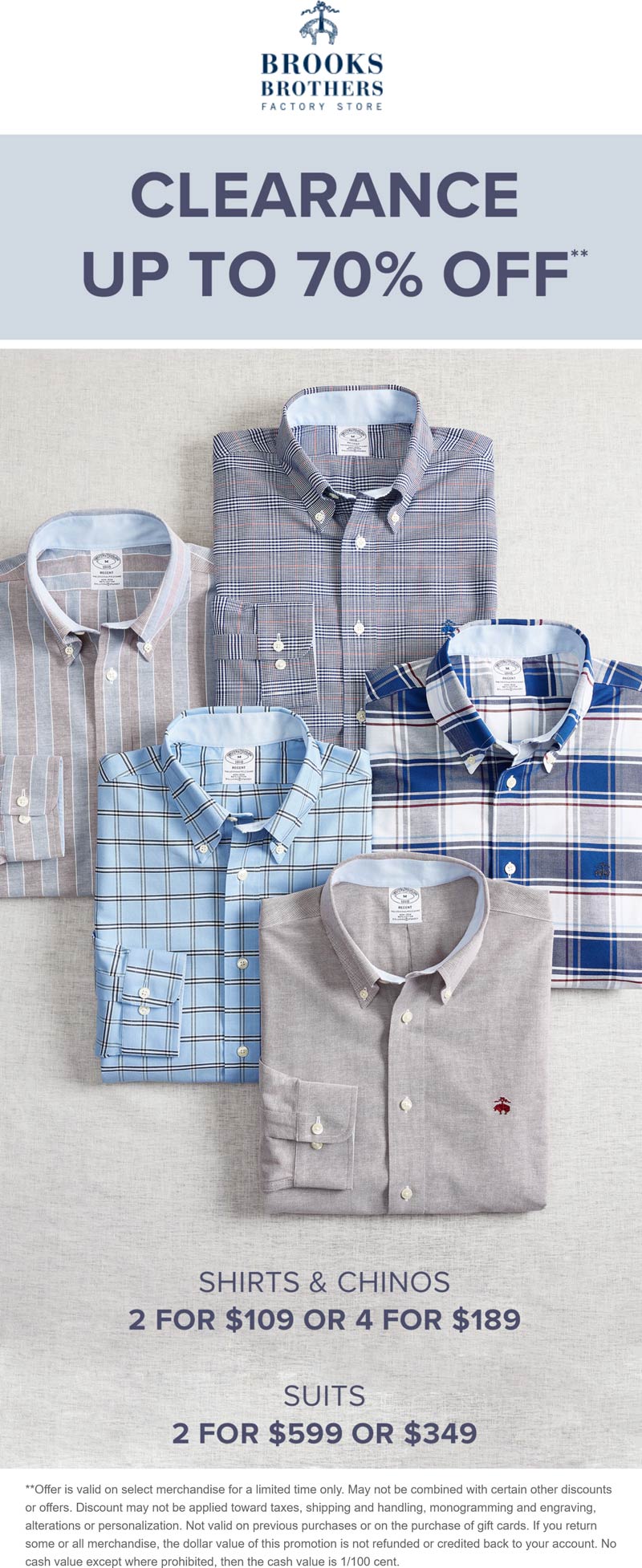 Brooks Brothers Factory coupons & promo code for [December 2022]