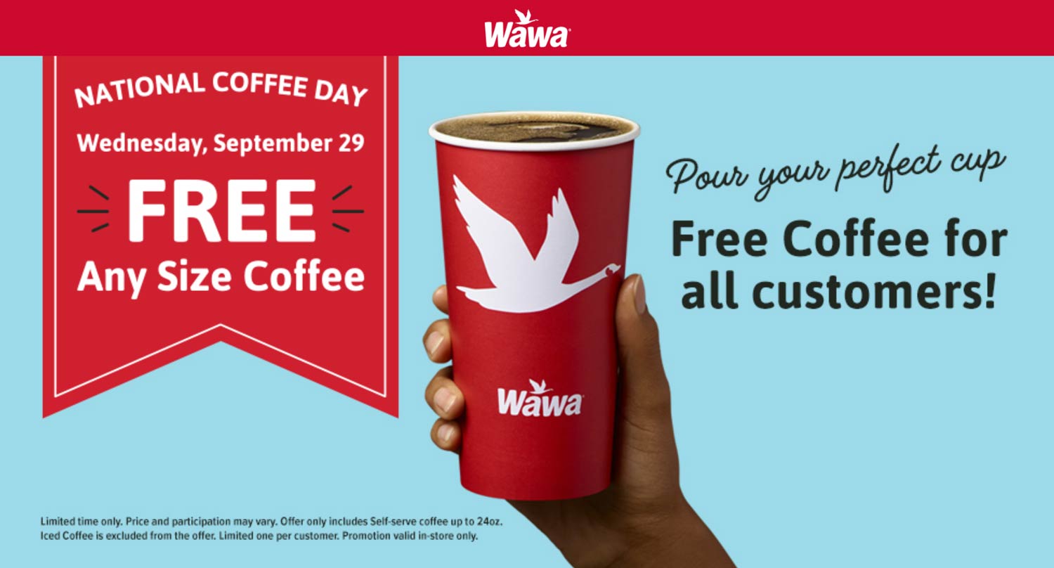 Wawa restaurants Coupon  Free coffee today at Wawa gas stations #wawa 
