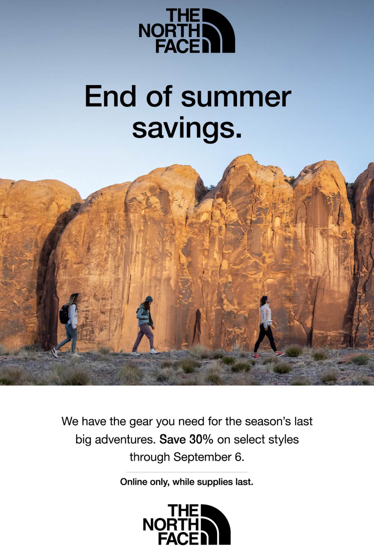 The North Face stores Coupon  30% off various summer closeouts at The North Face #thenorthface 