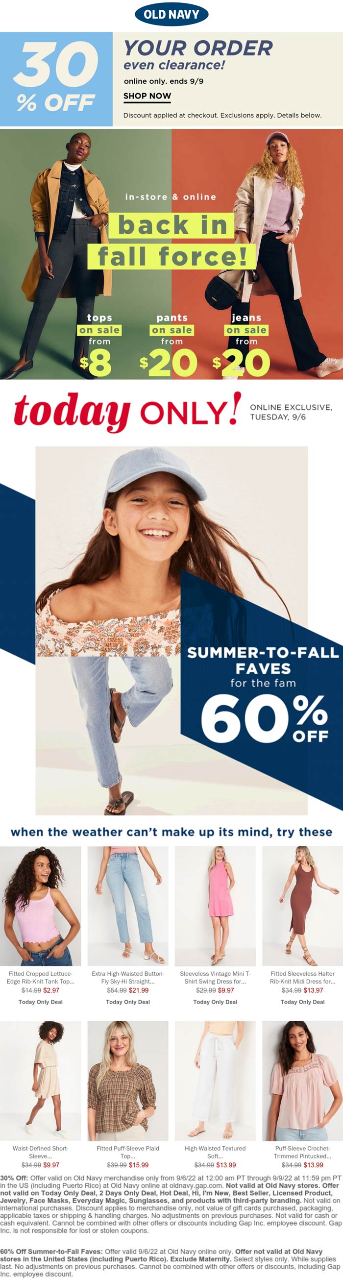 Old Navy stores Coupon  60% off summer fall faves today at Old Navy #oldnavy 