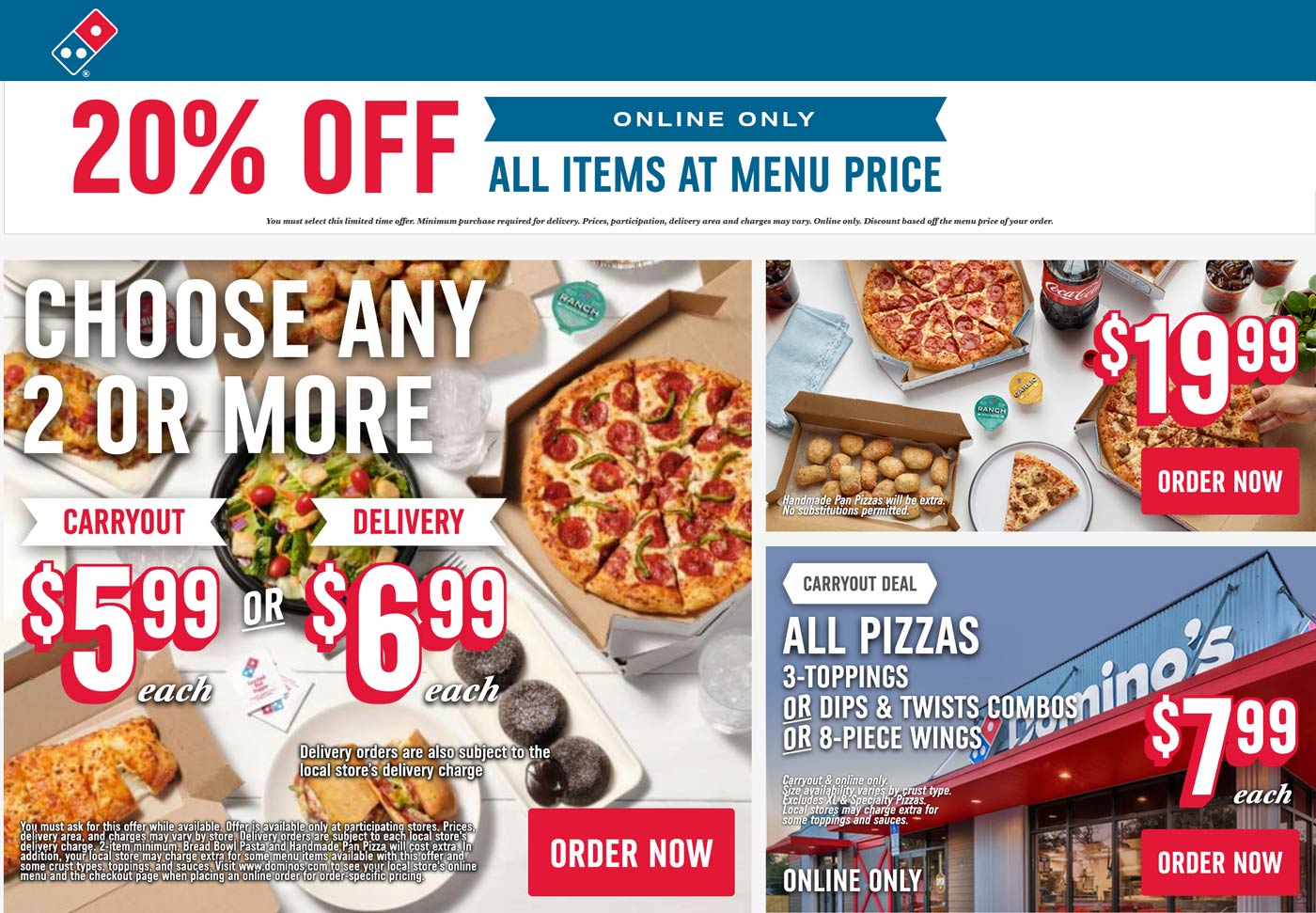 Dominos restaurants Coupon  20% off online at Dominos pizza #dominos 