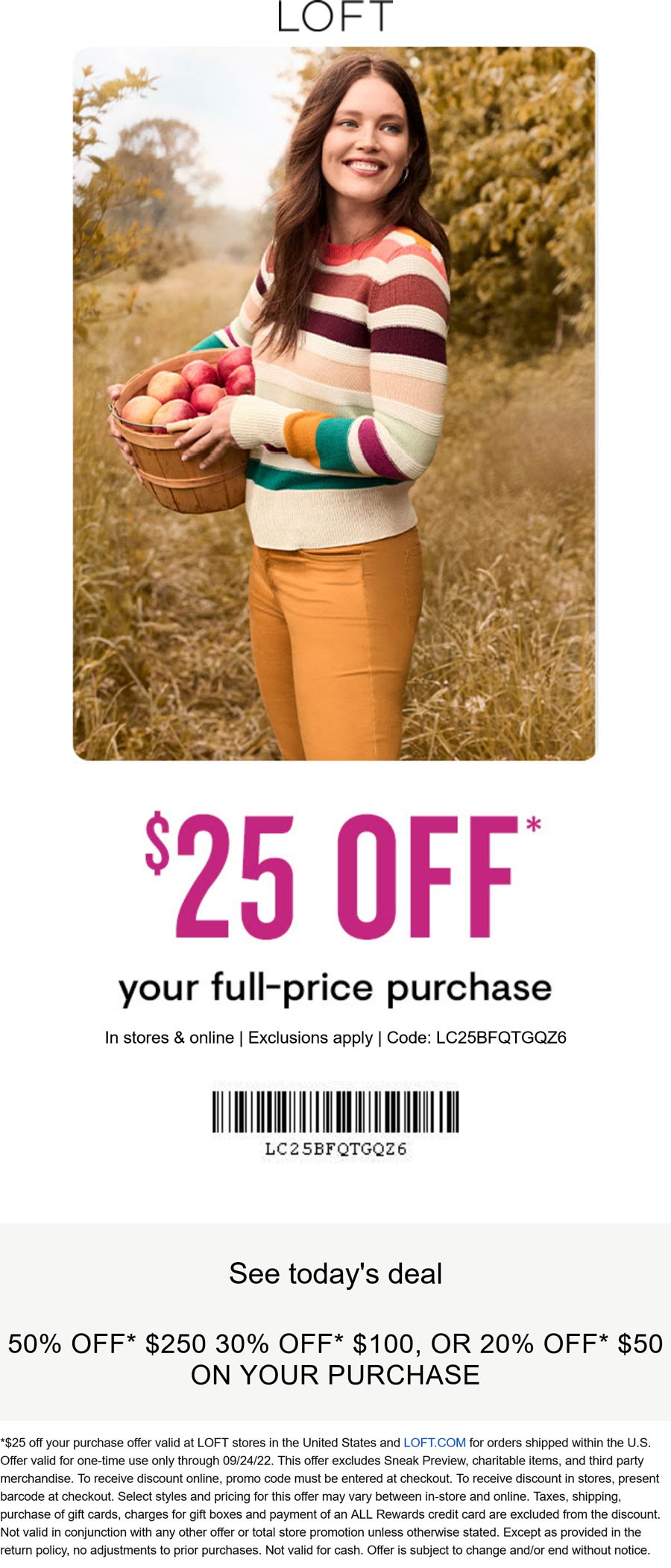LOFT coupons & promo code for July 2025