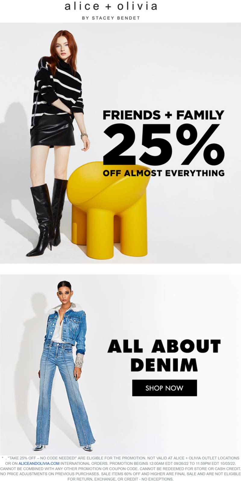 alice + olivia coupons & promo code for July 2025