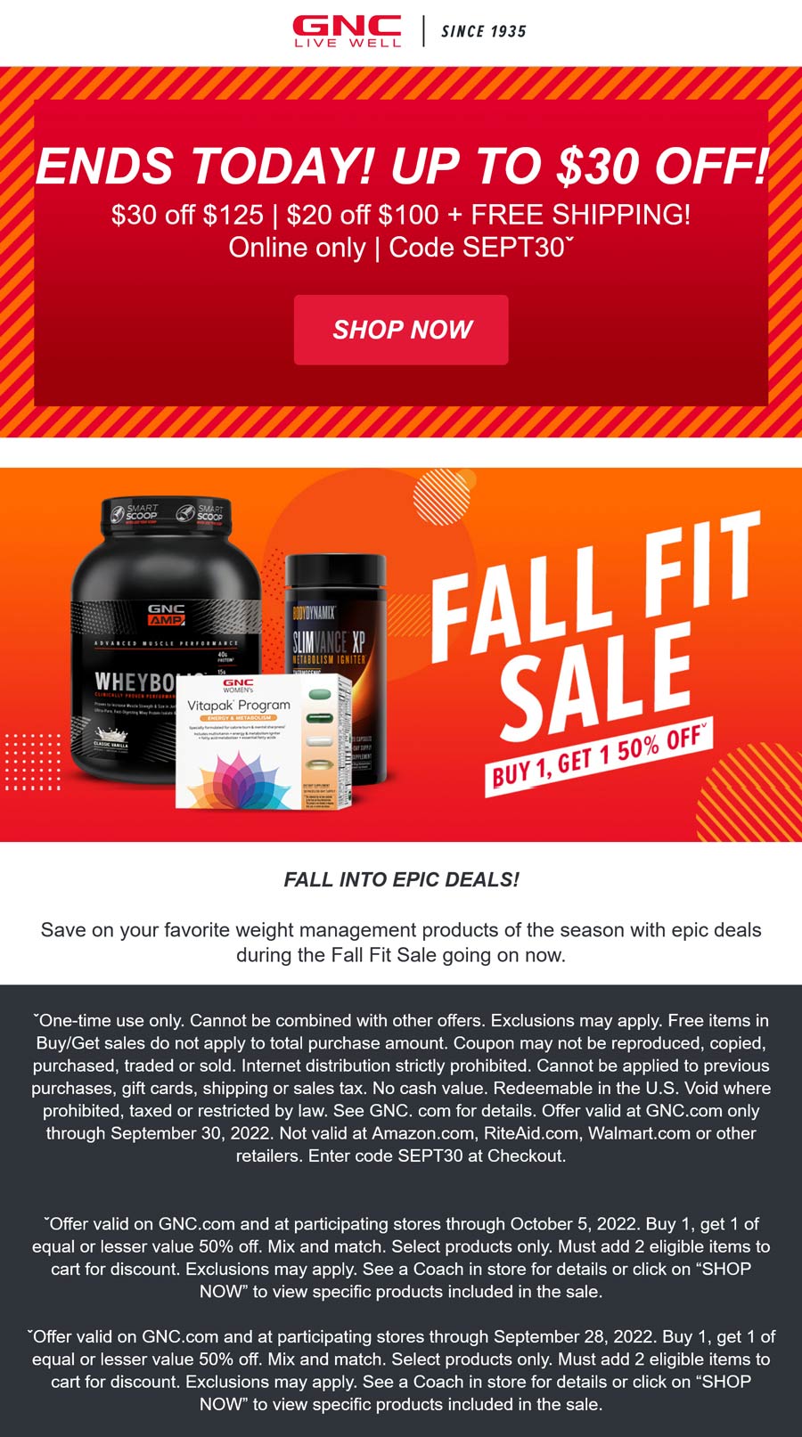 GNC coupons & promo code for [December 2022]