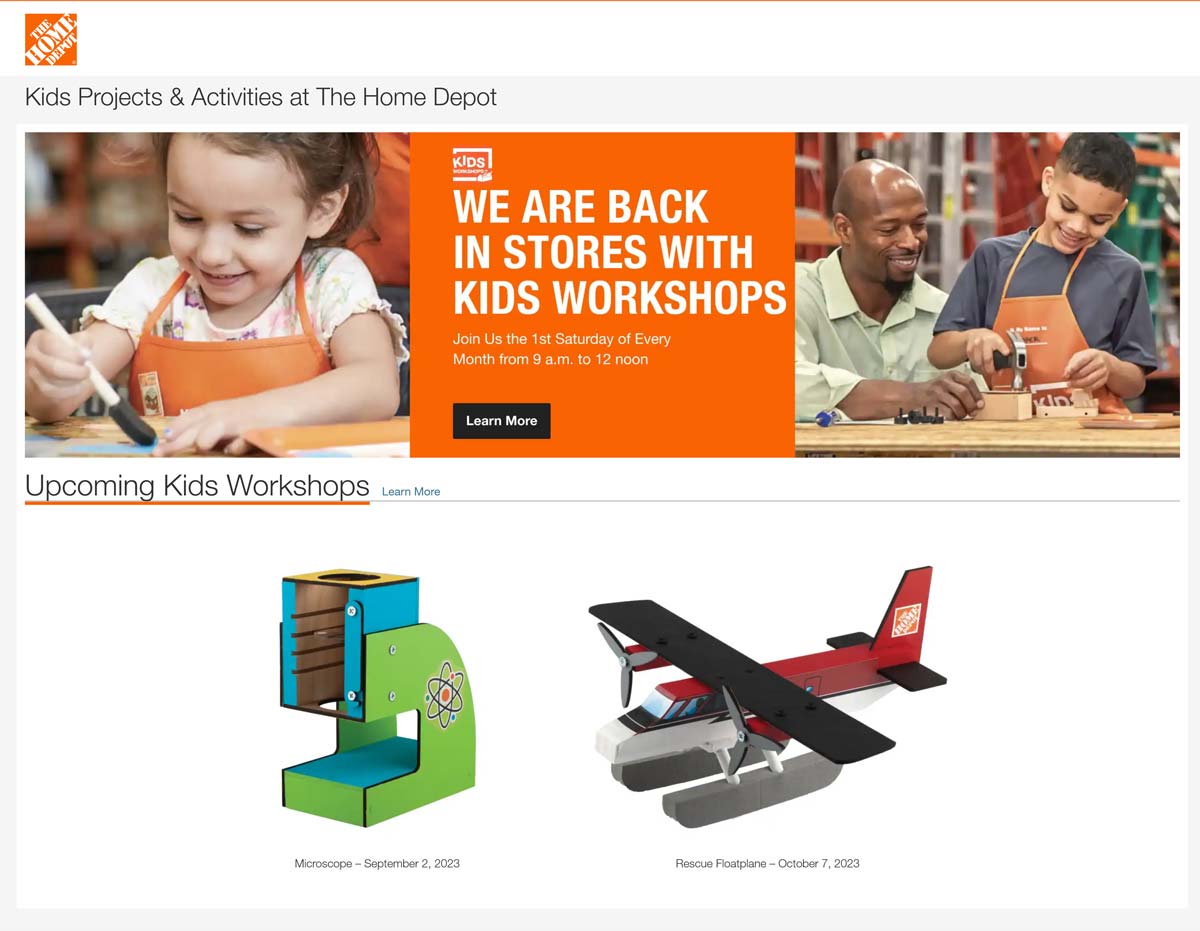 Home Depot stores Coupon  Free kids microscope build today at Home Depot #homedepot 