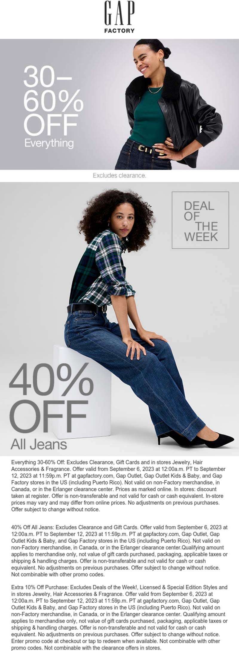 Gap Factory stores Coupon  30-60% off everything at Gap Factory #gapfactory 