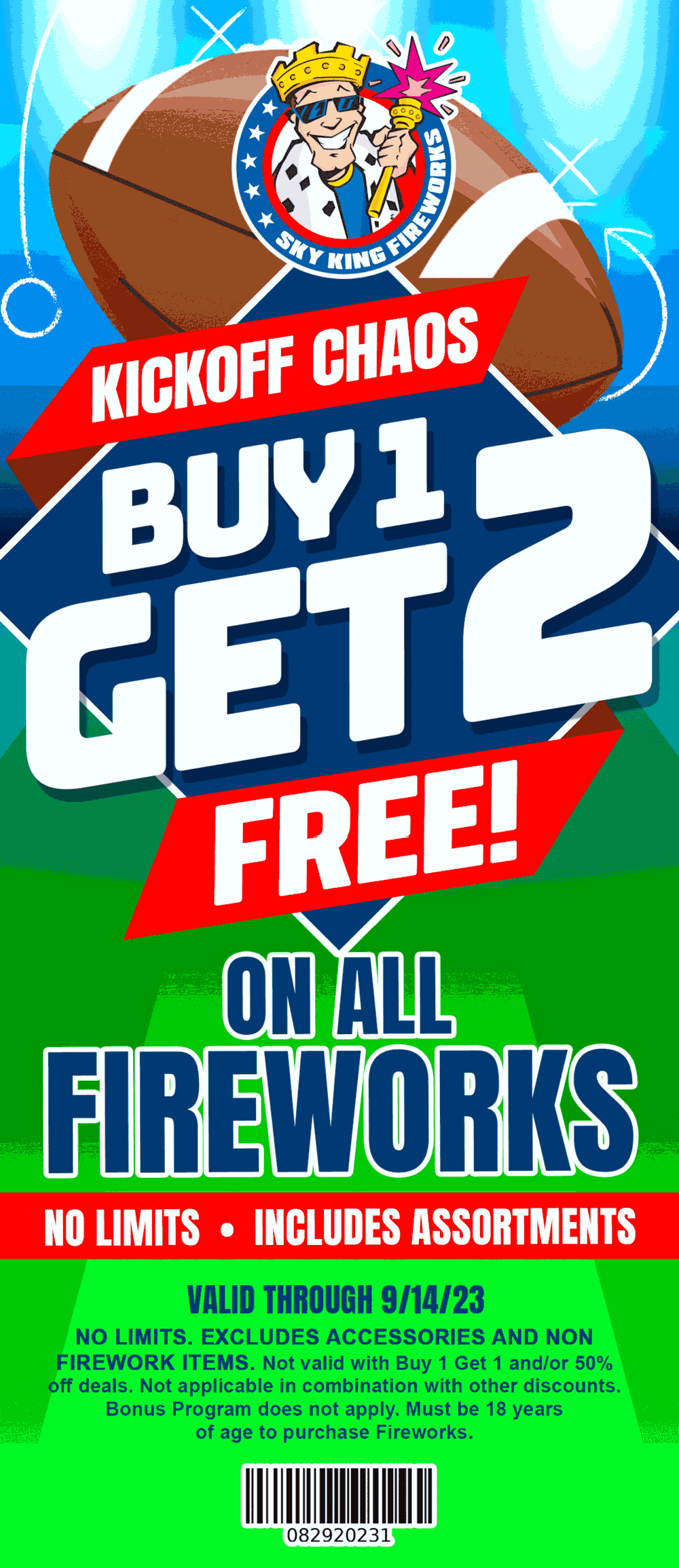 Sky King fireworks stores Coupon  3-for-1 on everything at Sky King fireworks #skykingfireworks 