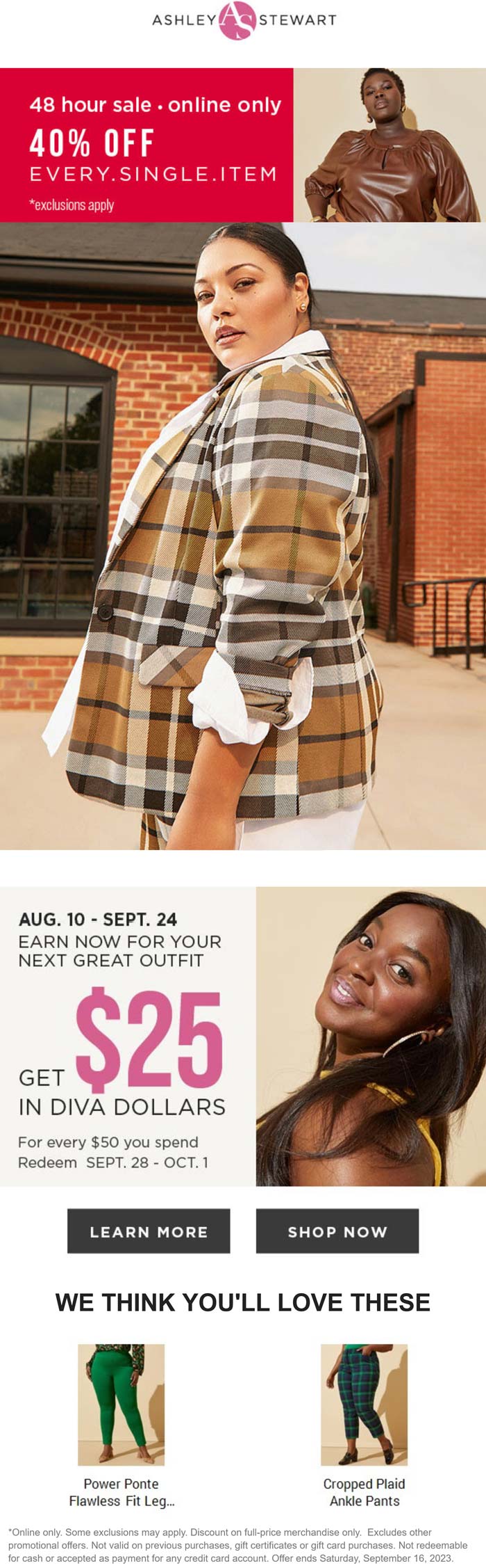 Ashley Stewart stores Coupon  40% off everything online today at Ashley Stewart #ashleystewart 