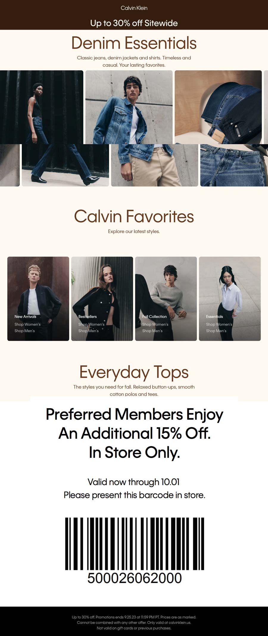 Calvin Klein stores Coupon  15-30% off everything at Calvin Klein #calvinklein 