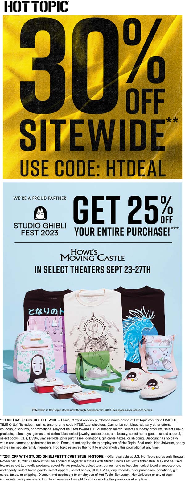 Hot Topic coupons & promo code for [May 2025]