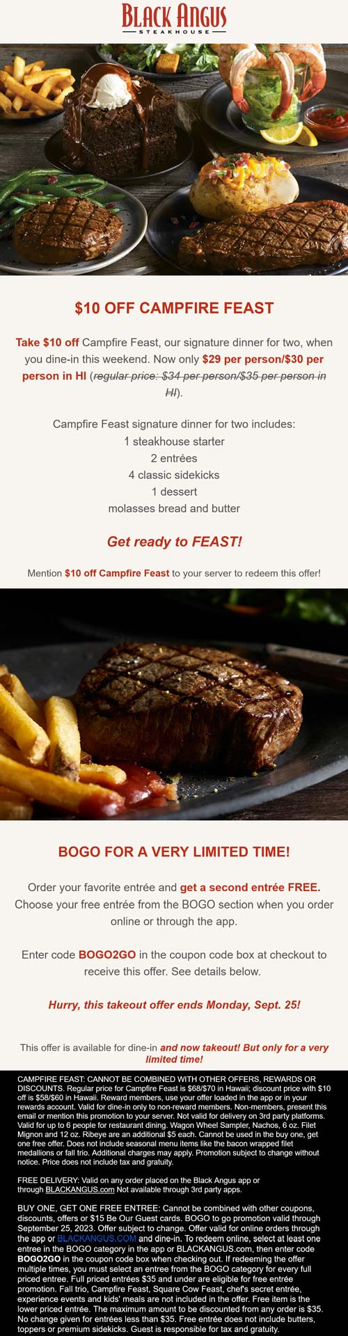 Black Angus coupons & promo code for [May 2025]