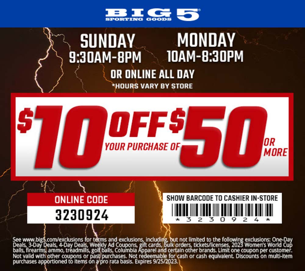 Big 5 coupons & promo code for [May 2025]