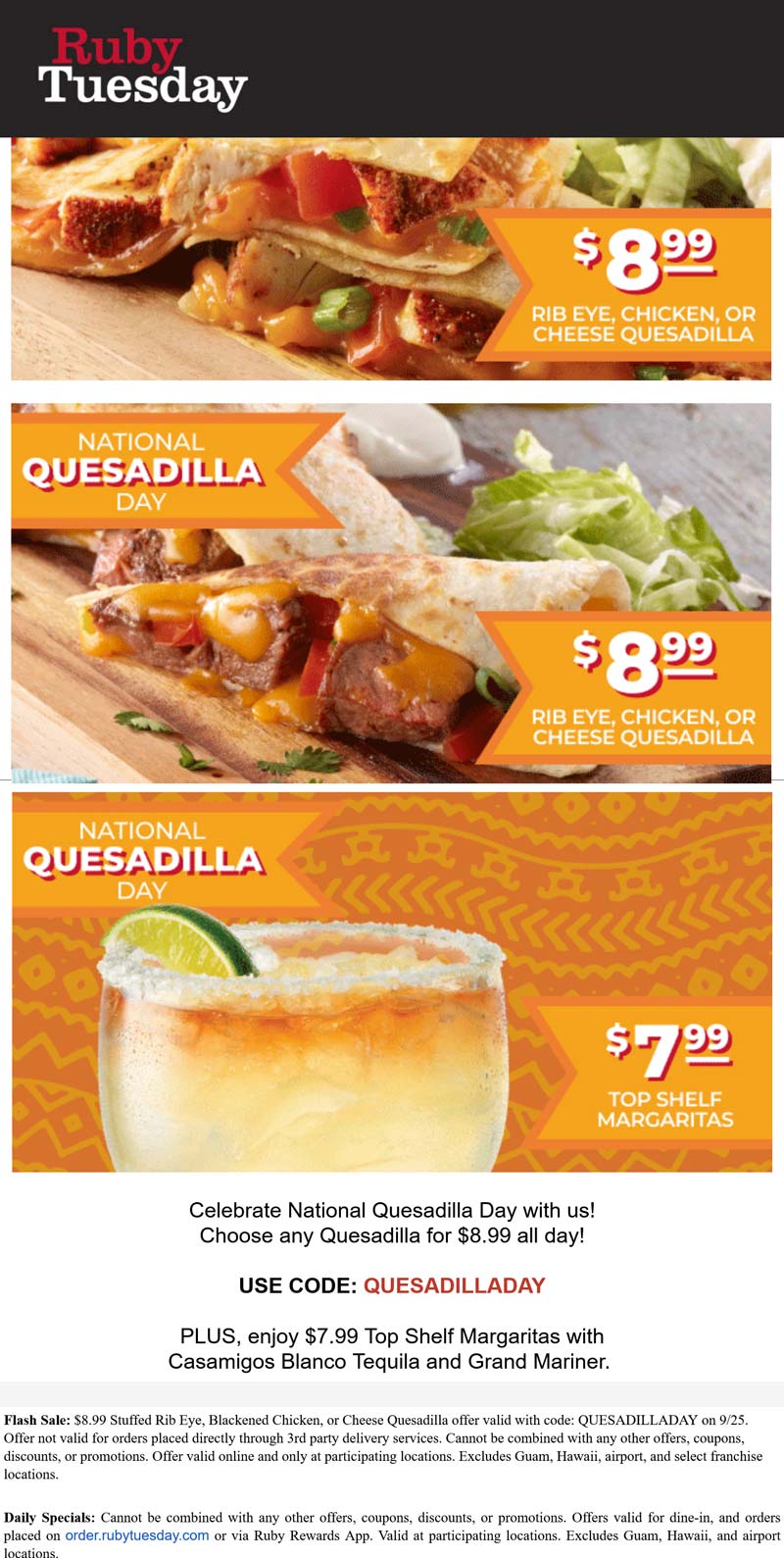 Ruby Tuesday Coupons 2025 Printable