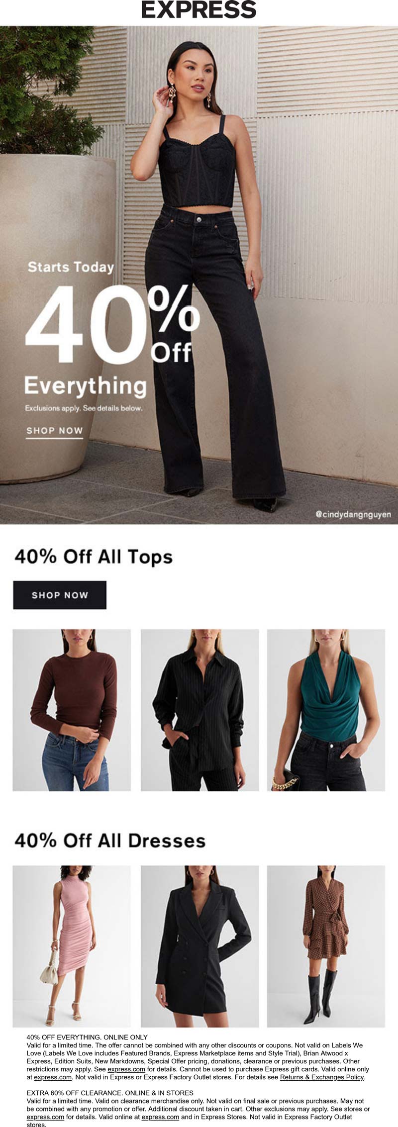 Express coupons & promo code for [May 2025]