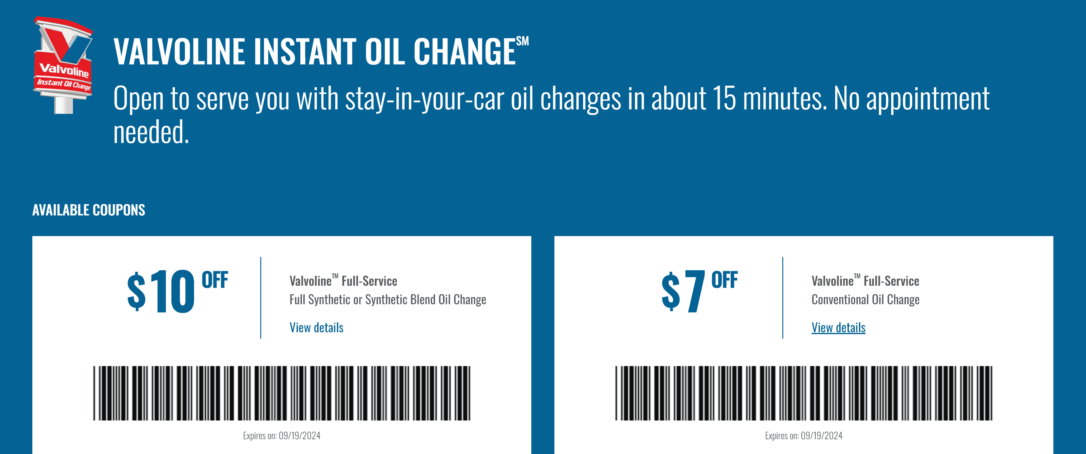 Valvoline stores Coupon  $7-$10 off an oil change at Valvoline #valvoline 