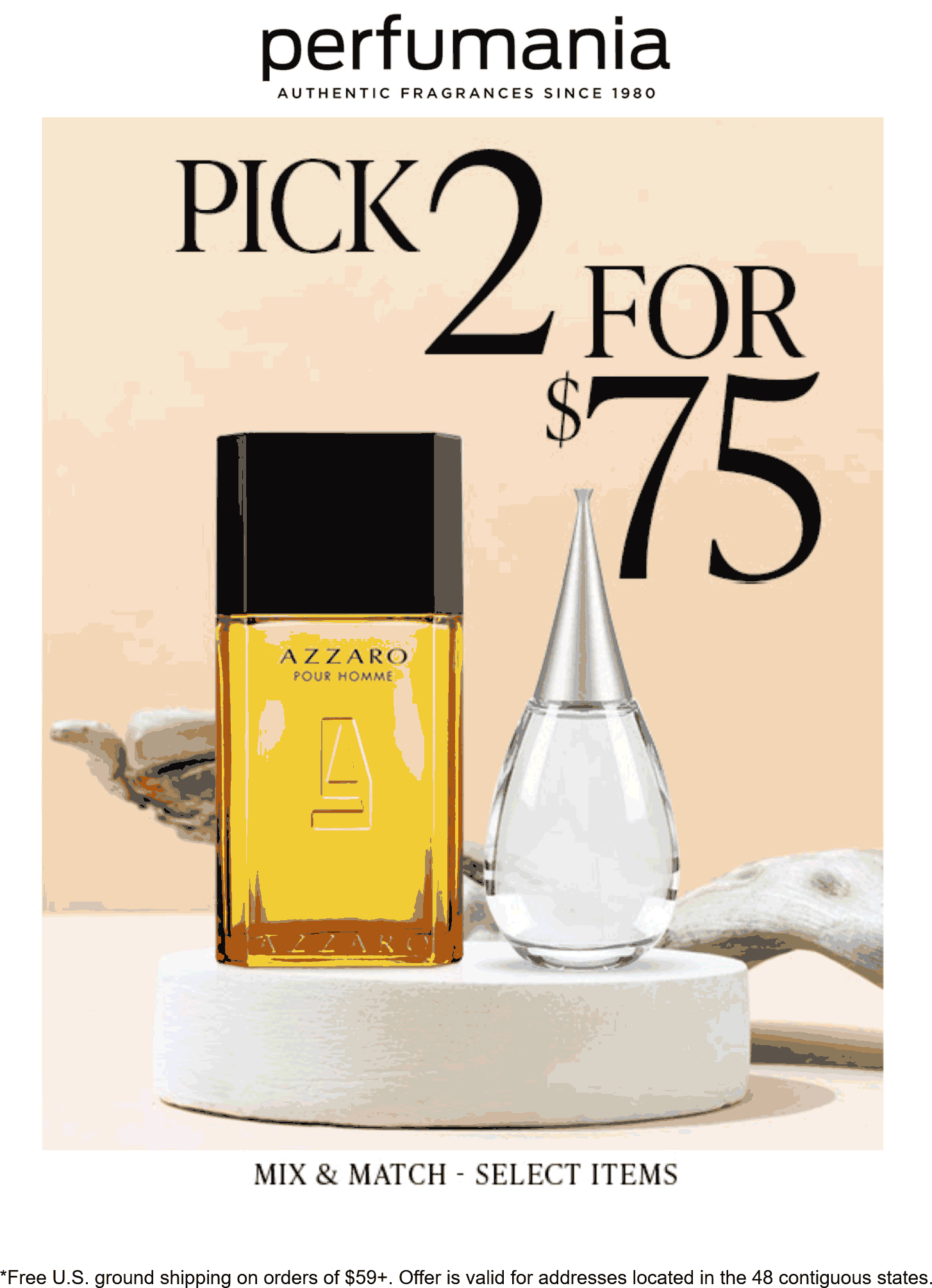 Perfumania stores Coupon  Mix and match 2 for $75 fragrances online at Perfumania #perfumania 