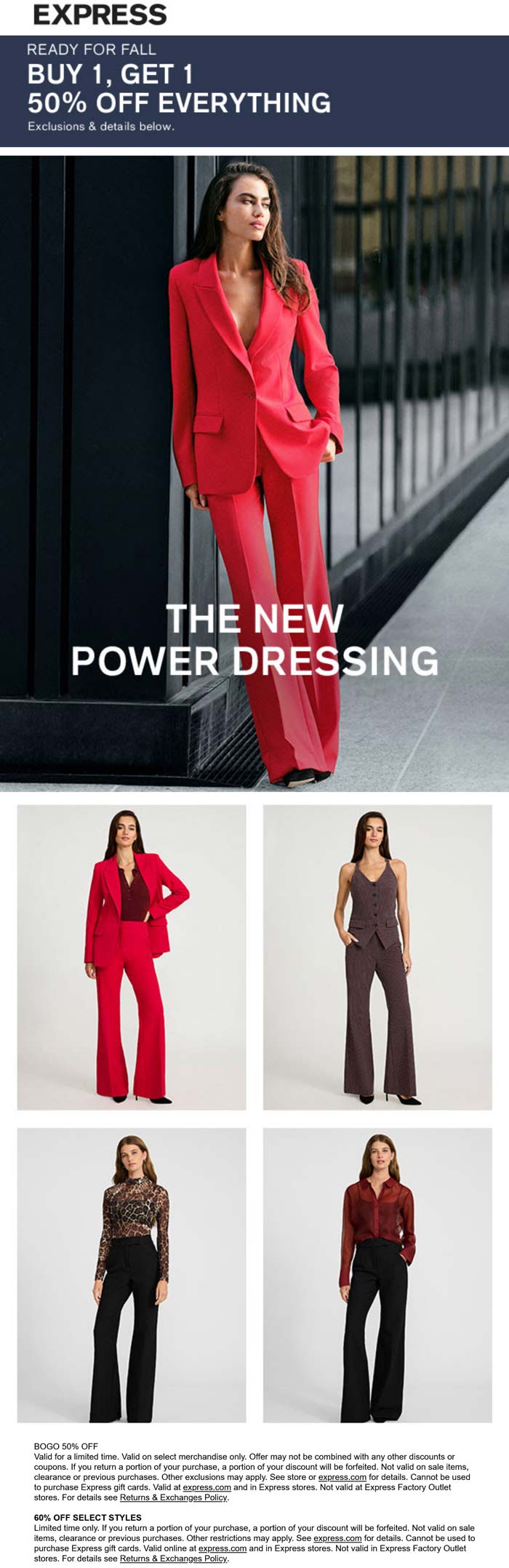 Express stores Coupon  Second item 50% off at Express #express 