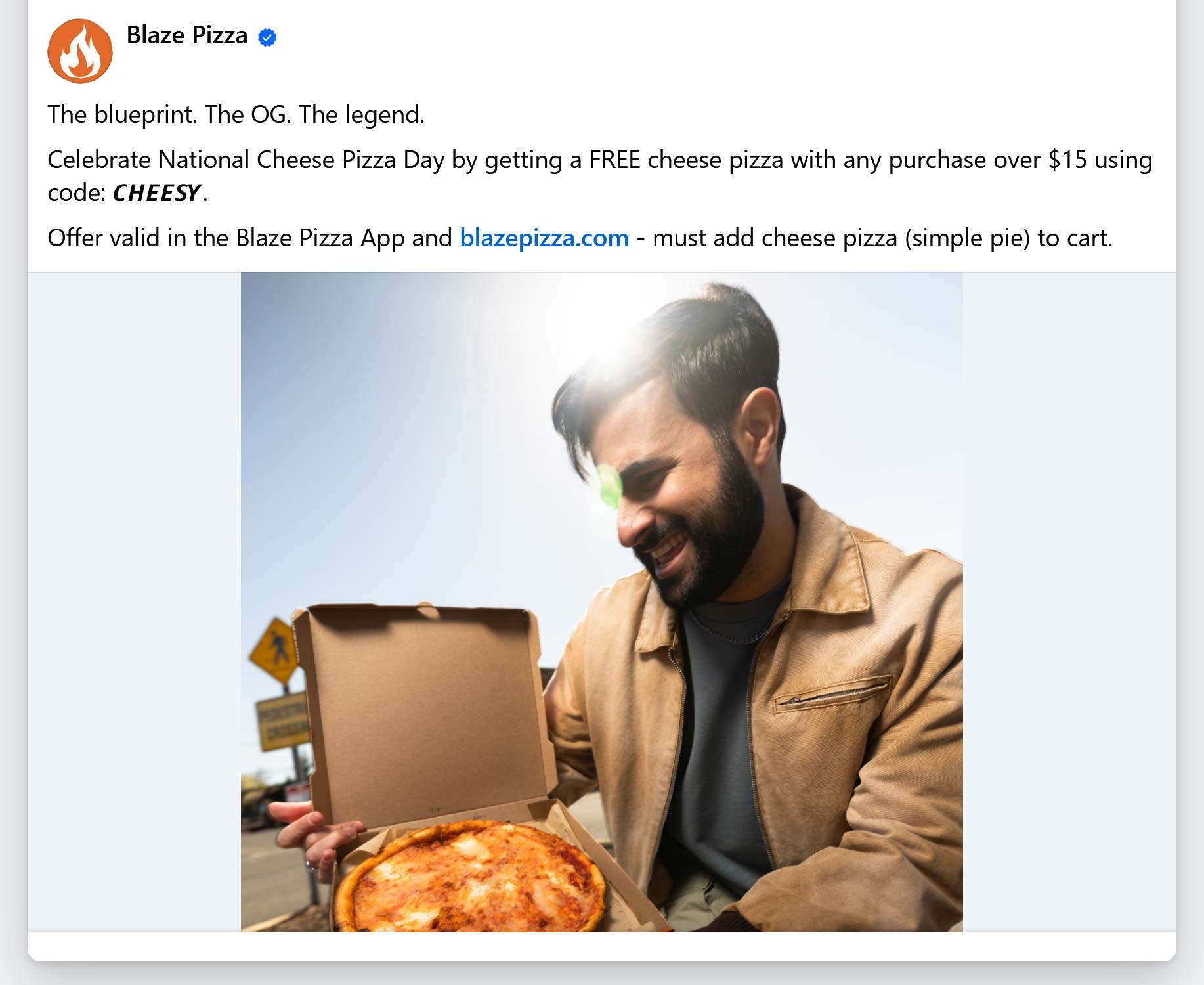 Blaze Pizza coupons & promo code for September 2025
