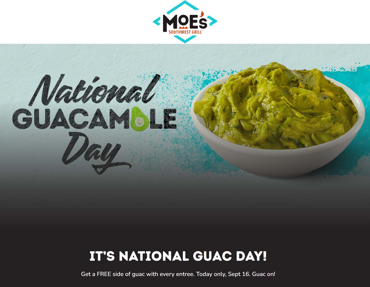 Moes Southwest Grill coupons & promo code for September 2025