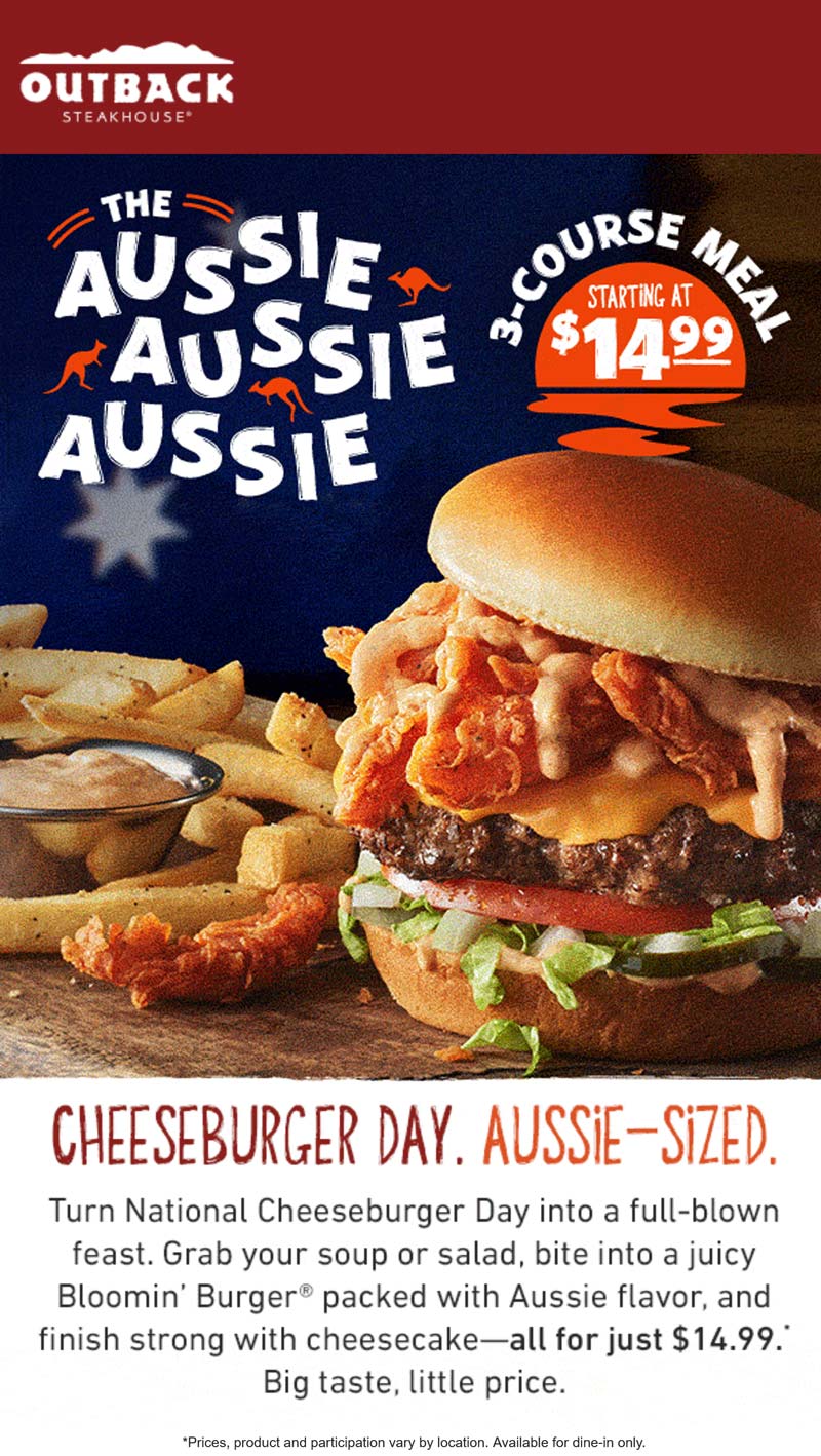 Outback Steakhouse coupons & promo code for September 2025
