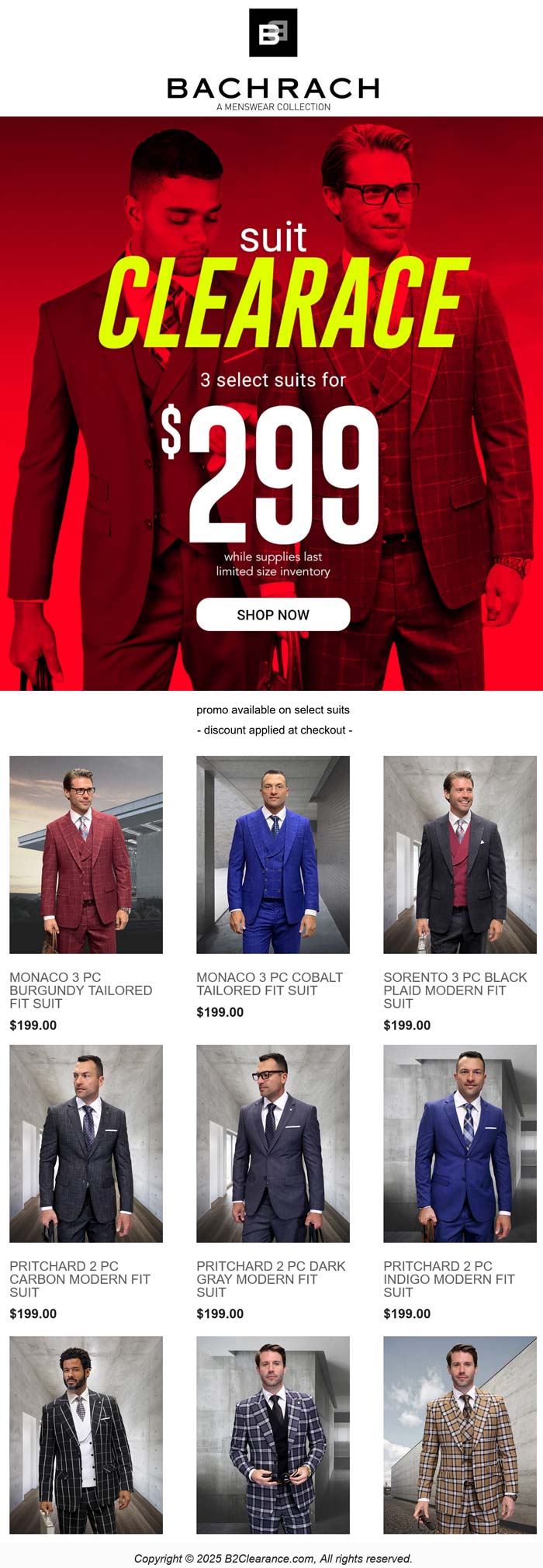 Bachrach stores Coupon  3 Suits for $299 at Bachrach #bachrach 
