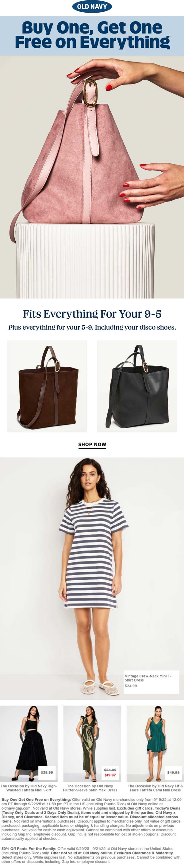 Old Navy stores Coupon  Second item free on everything online at Old Navy #oldnavy 