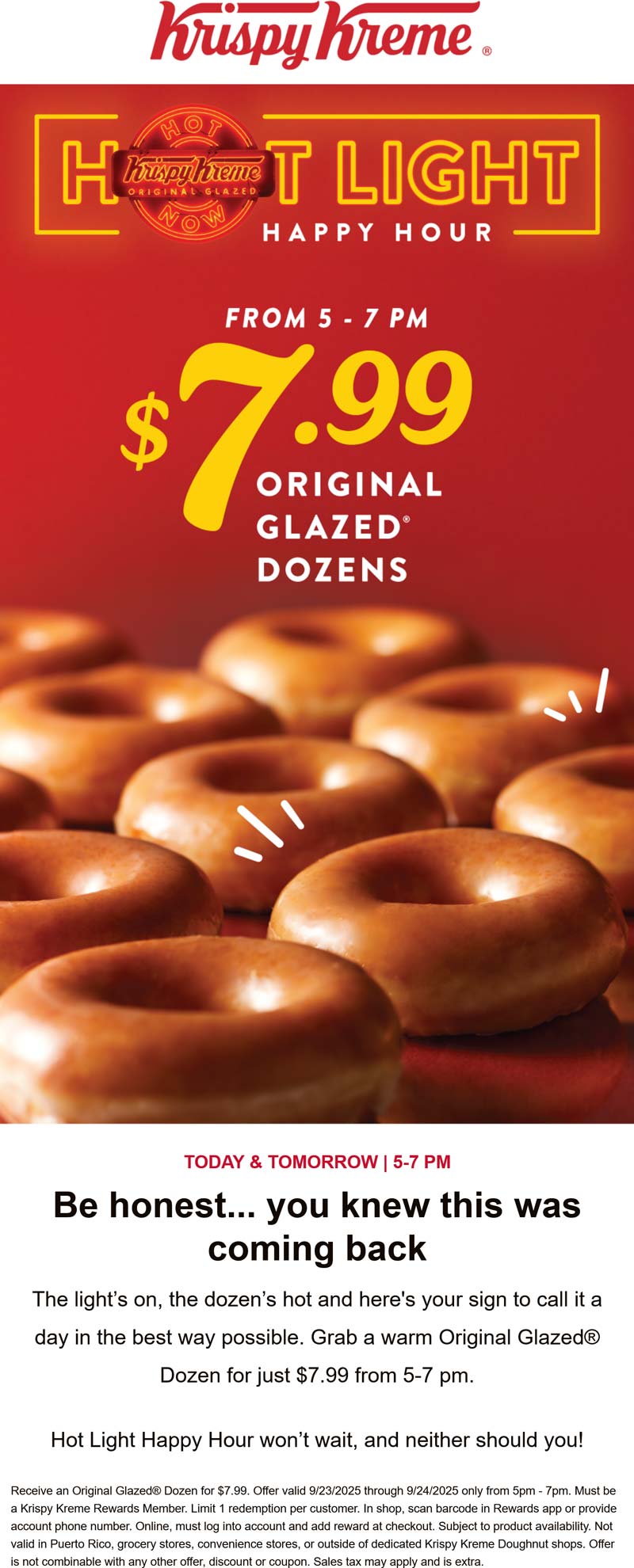 Krispy Kreme restaurants Coupon  $8 glazed dozen doughnuts 5-7p at Krispy Kreme #krispykreme 
