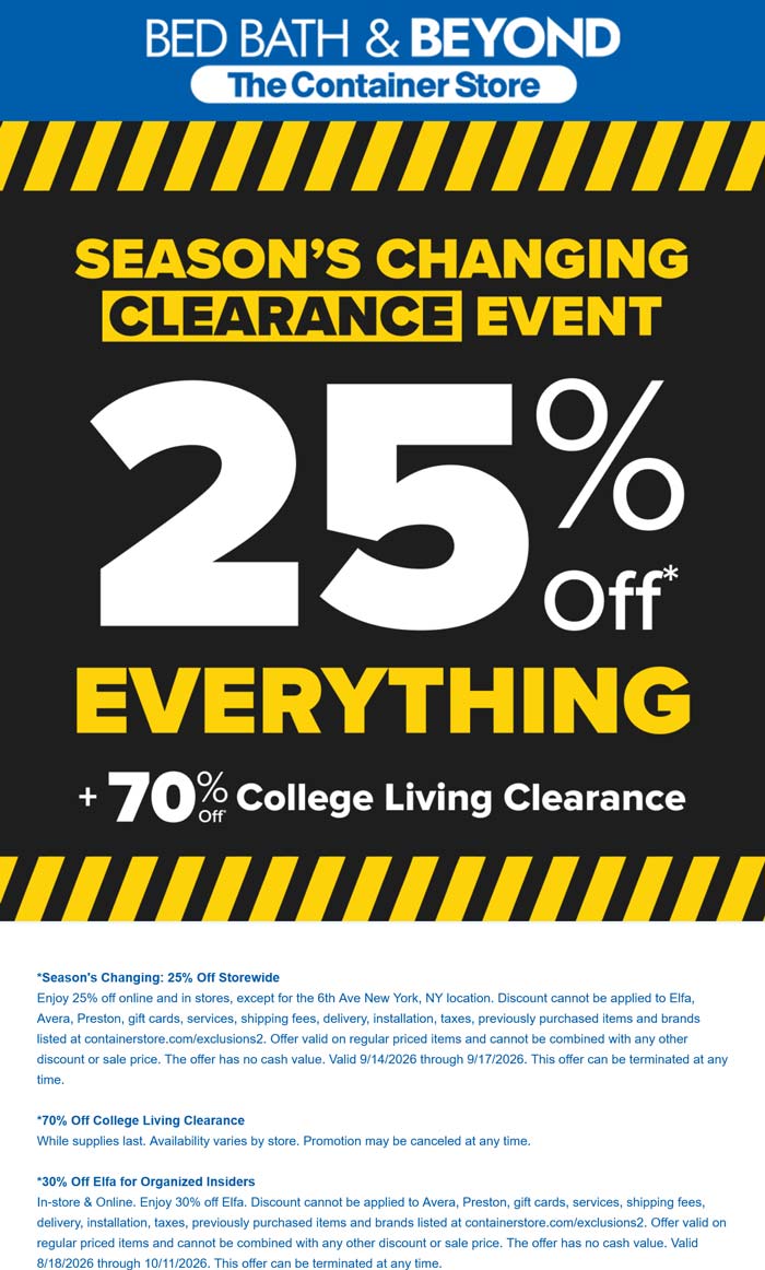 Bed Bath & Beyond 25% off everything today at Bed Bath & Beyond #bedbathbeyond Bed Bath & Beyond stores Coupon 25% off everything today at Bed Bath & Beyond #bedbathbeyond